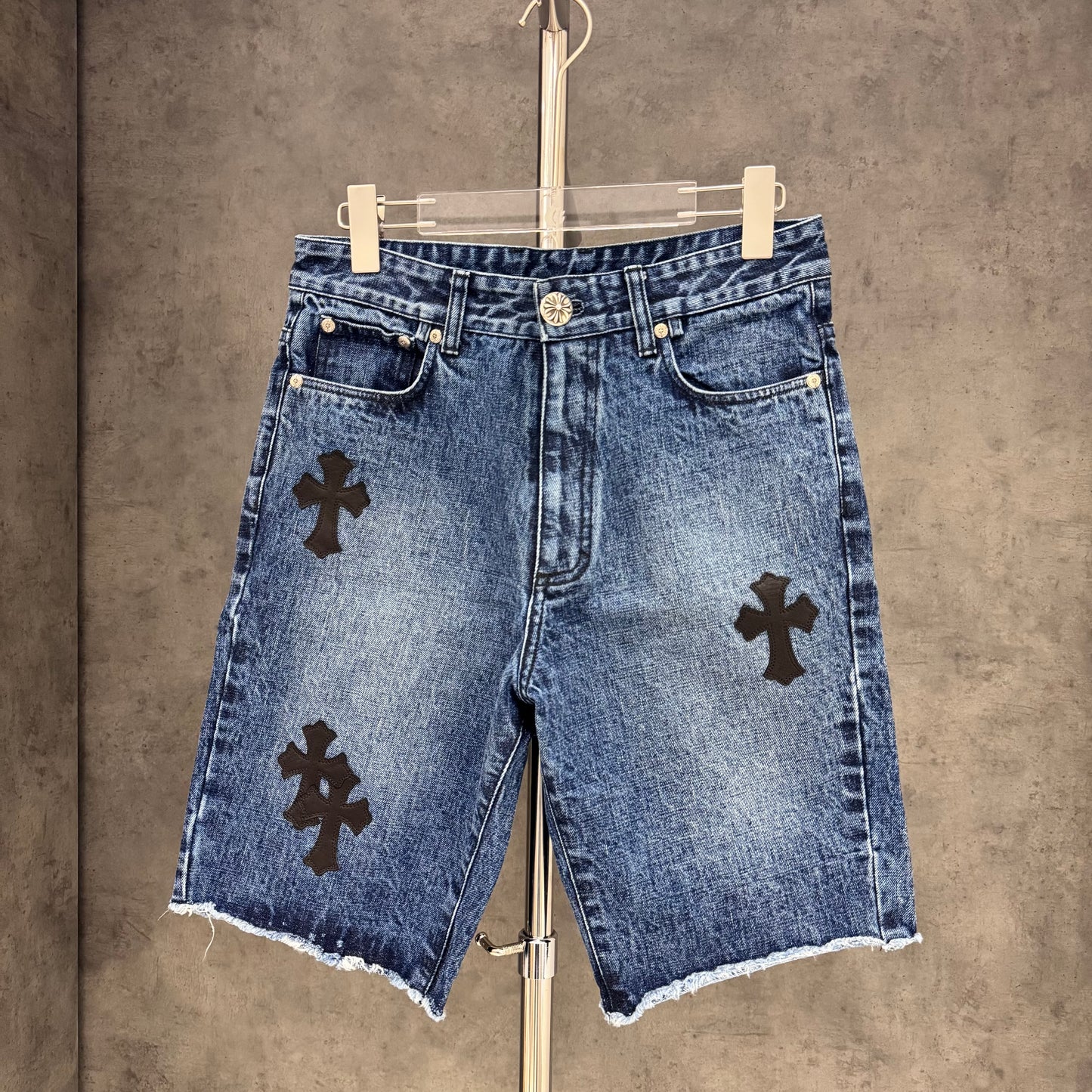 Chrome Hearts Cross Patch Short Jeans 牛仔短褲