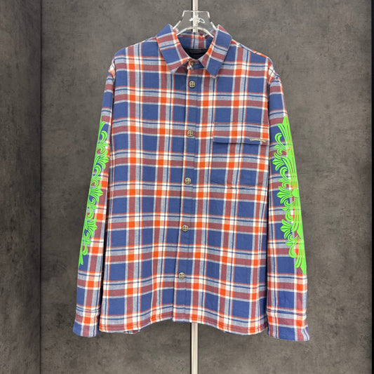 Chrome Hearts Padded Floral Flannel 925銀扣 法蘭絨 襯衫