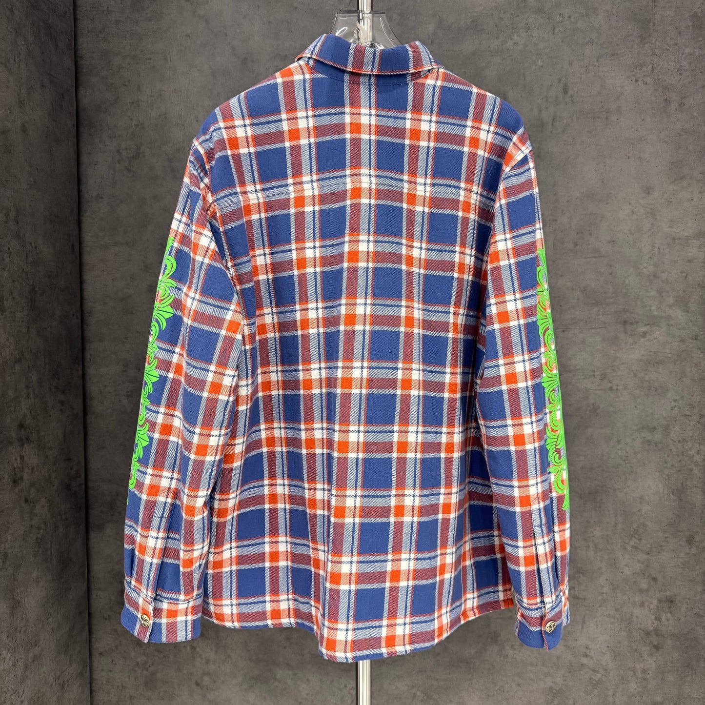 Chrome Hearts Padded Floral Flannel 925銀扣 法蘭絨 襯衫