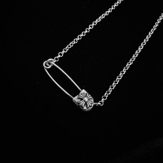 Chrome Hearts Safety Pin Roll Chain Necklace 50cm 別針鏈