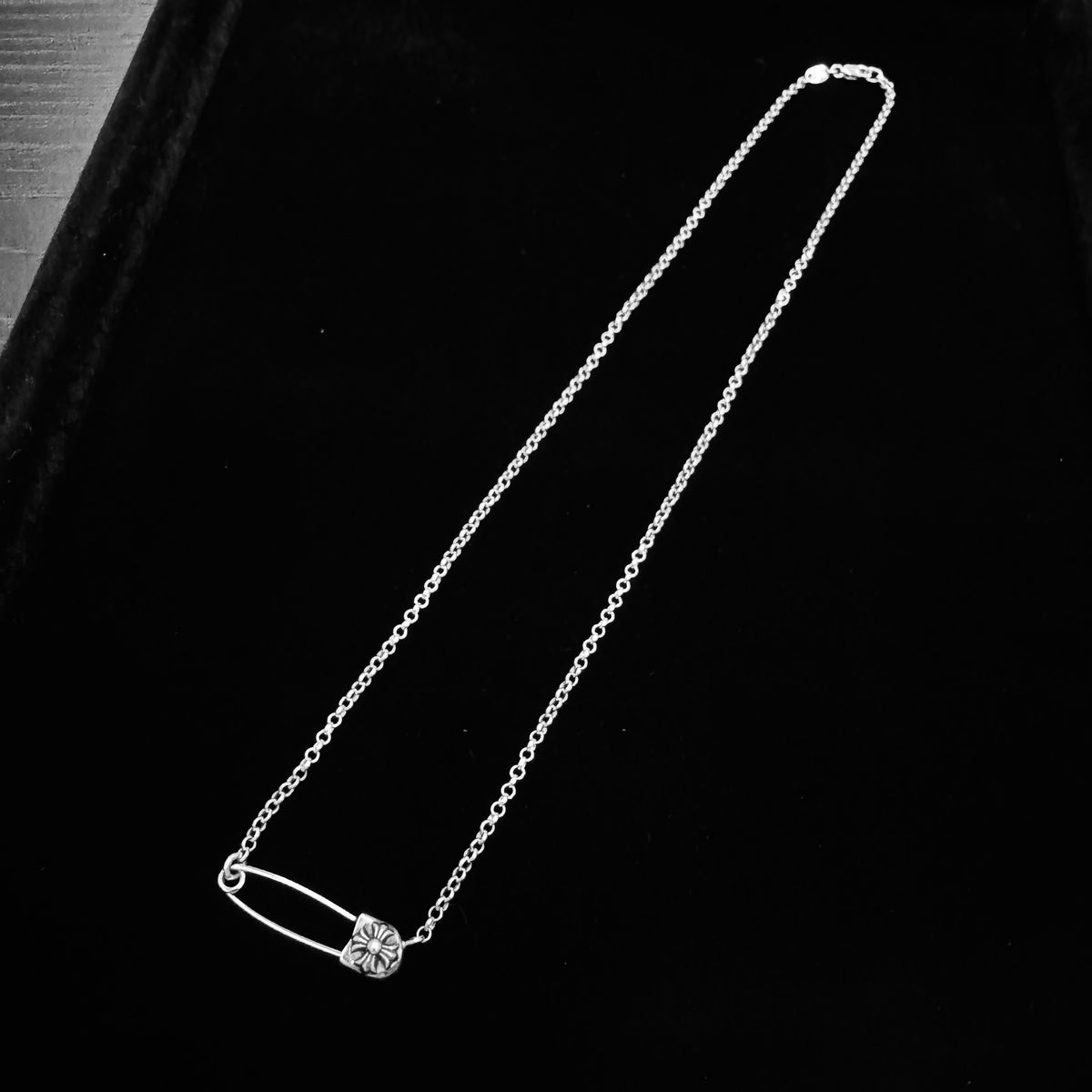 Chrome Hearts Safety Pin Roll Chain Necklace 50cm 別針鏈
