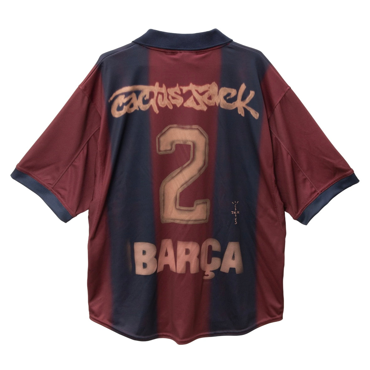 Travis Scott Cactus Jack NIKE FC BARCELONA Retro 2000/01 Home Skeleton Jersey 球衣