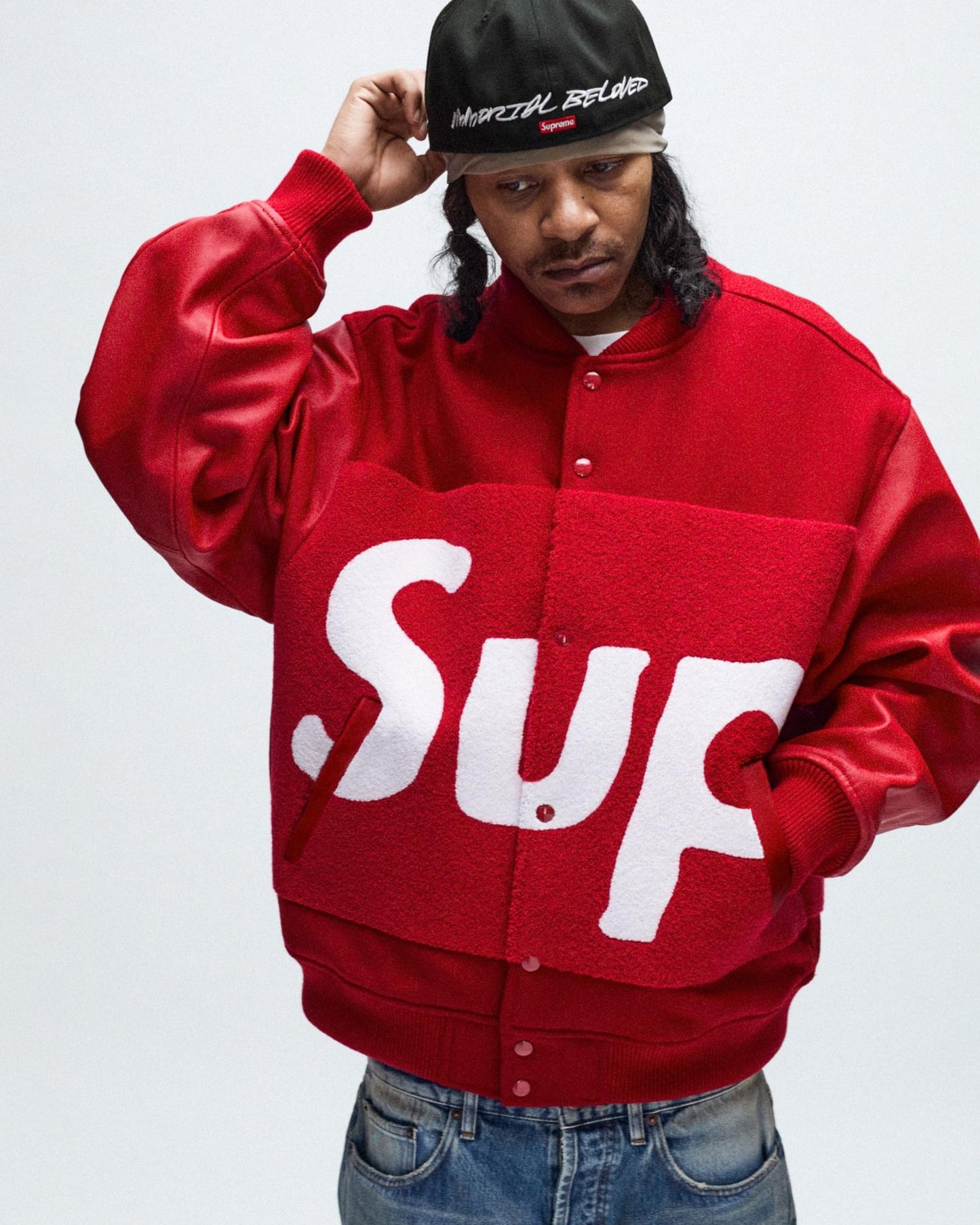 Supreme 24SS Big Logo Chenille Jacket 棒球外套