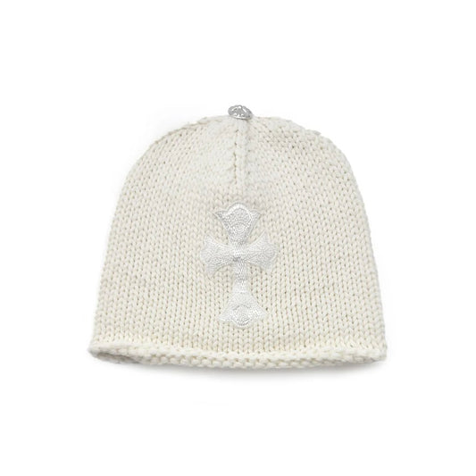 Chrome Hearts Cashmere Beaded Cross Patch Beanie 毛帽