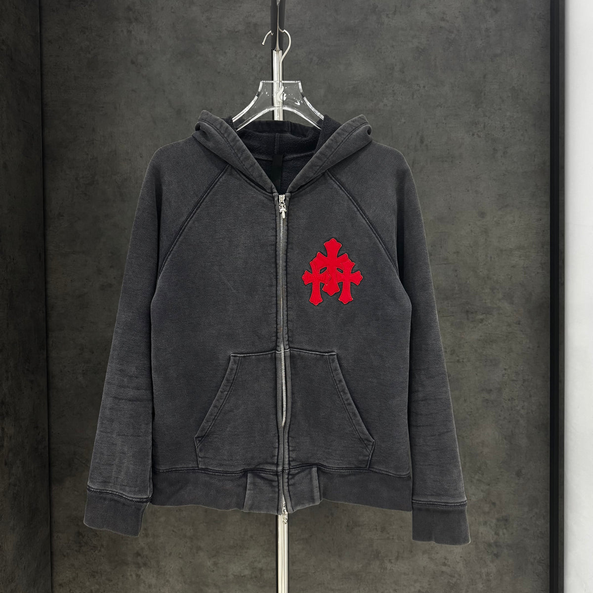 Chrome Hearts Vintage Paper Jam Patch Zip Hoodie 拉鍊外套