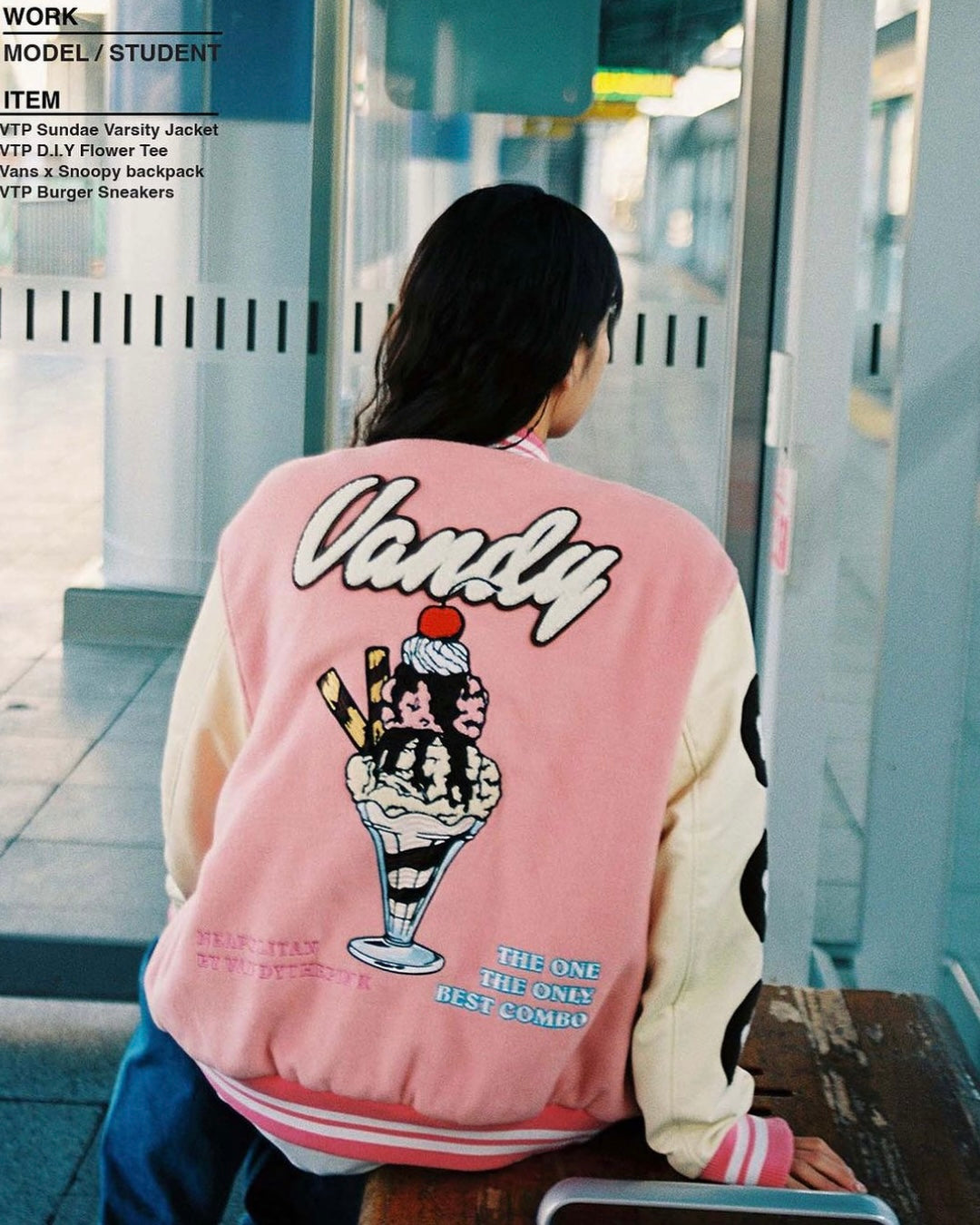 VANDYTHEPINK Sundae Varsity Jacket 棒球外套