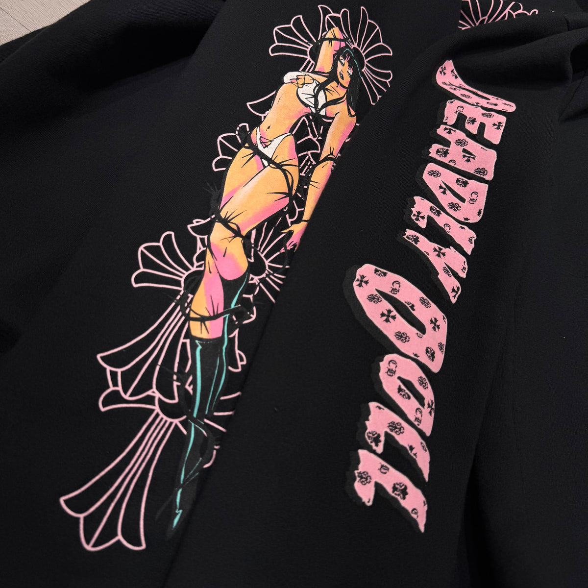 Chrome Hearts Deadly Doll Cemetery Cross Zip Hoodie 拉鍊外套