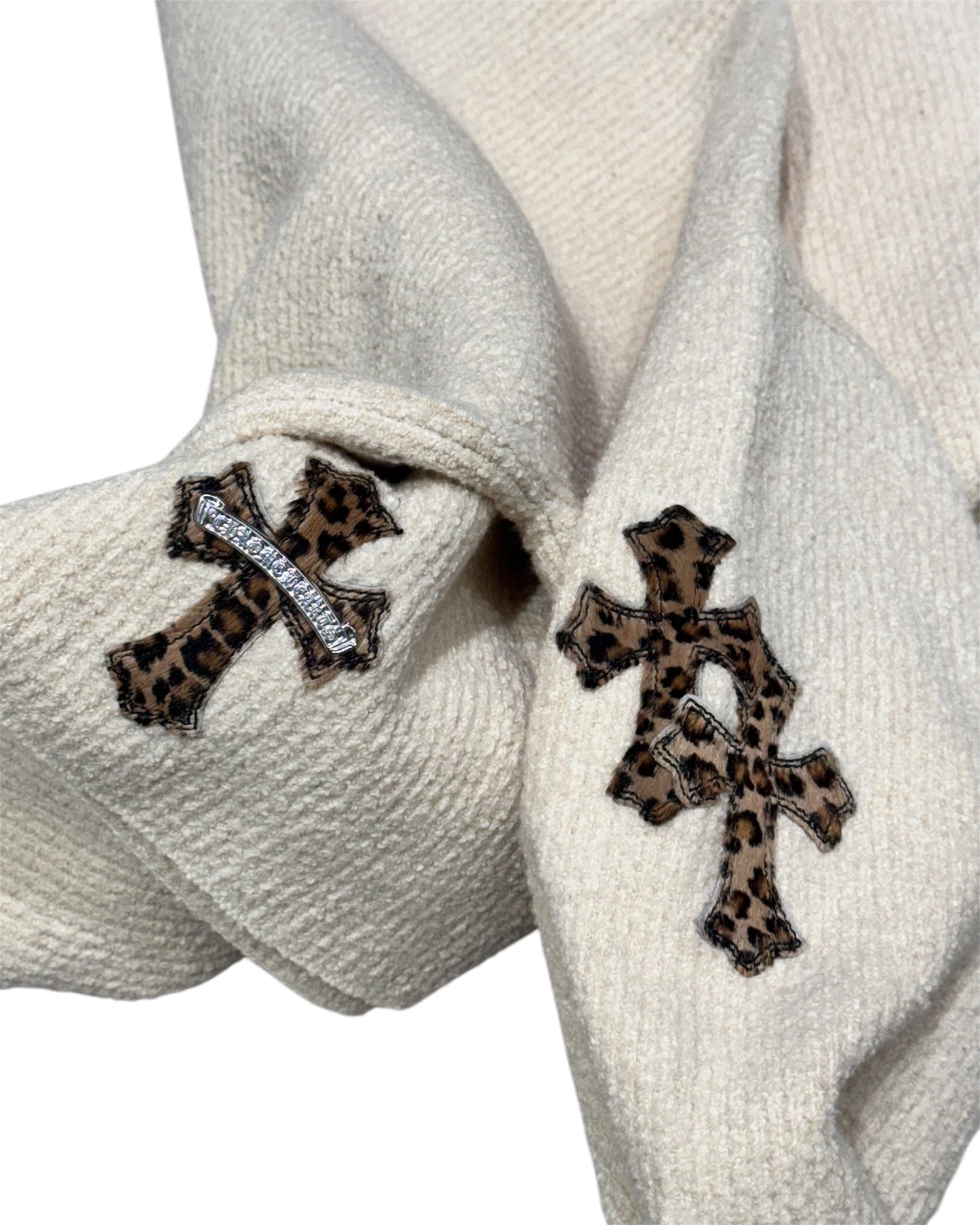 Chrome Hearts Leopard Patch Sweater 貼皮毛衣