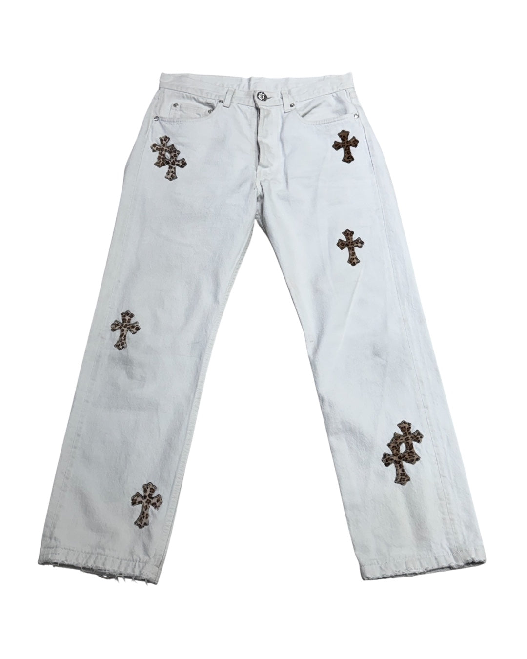Chrome Hearts Levi’s 501 Leopard Cross Patch Jeans 牛仔褲