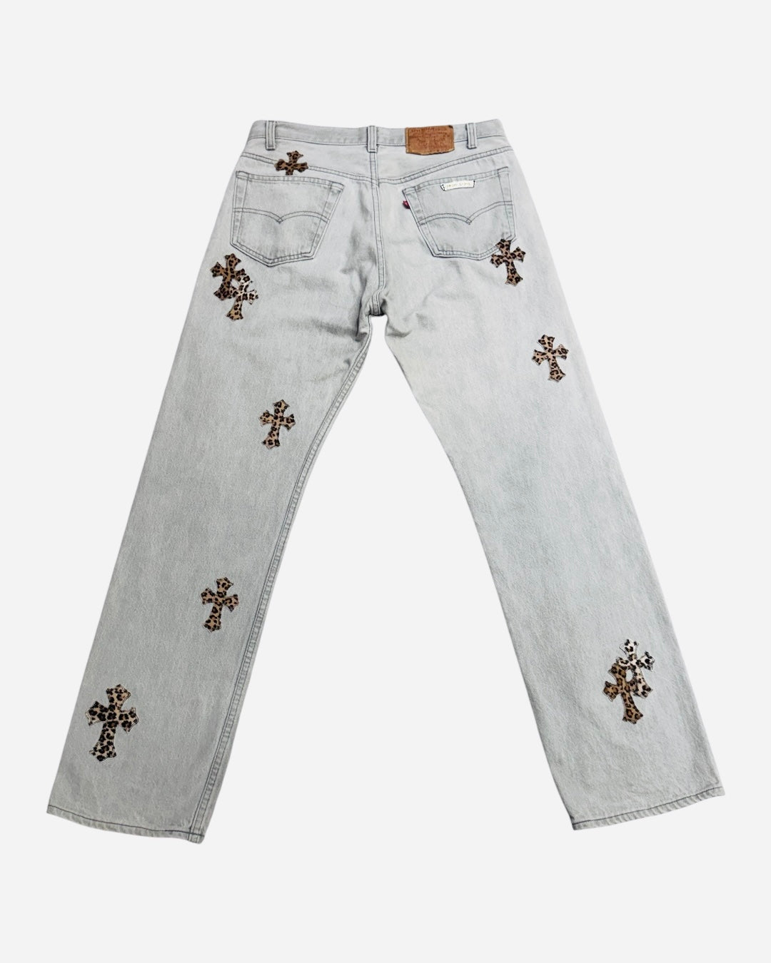 Chrome Hearts Levi’s 501 Leopard Cross Patch Jeans 牛仔褲