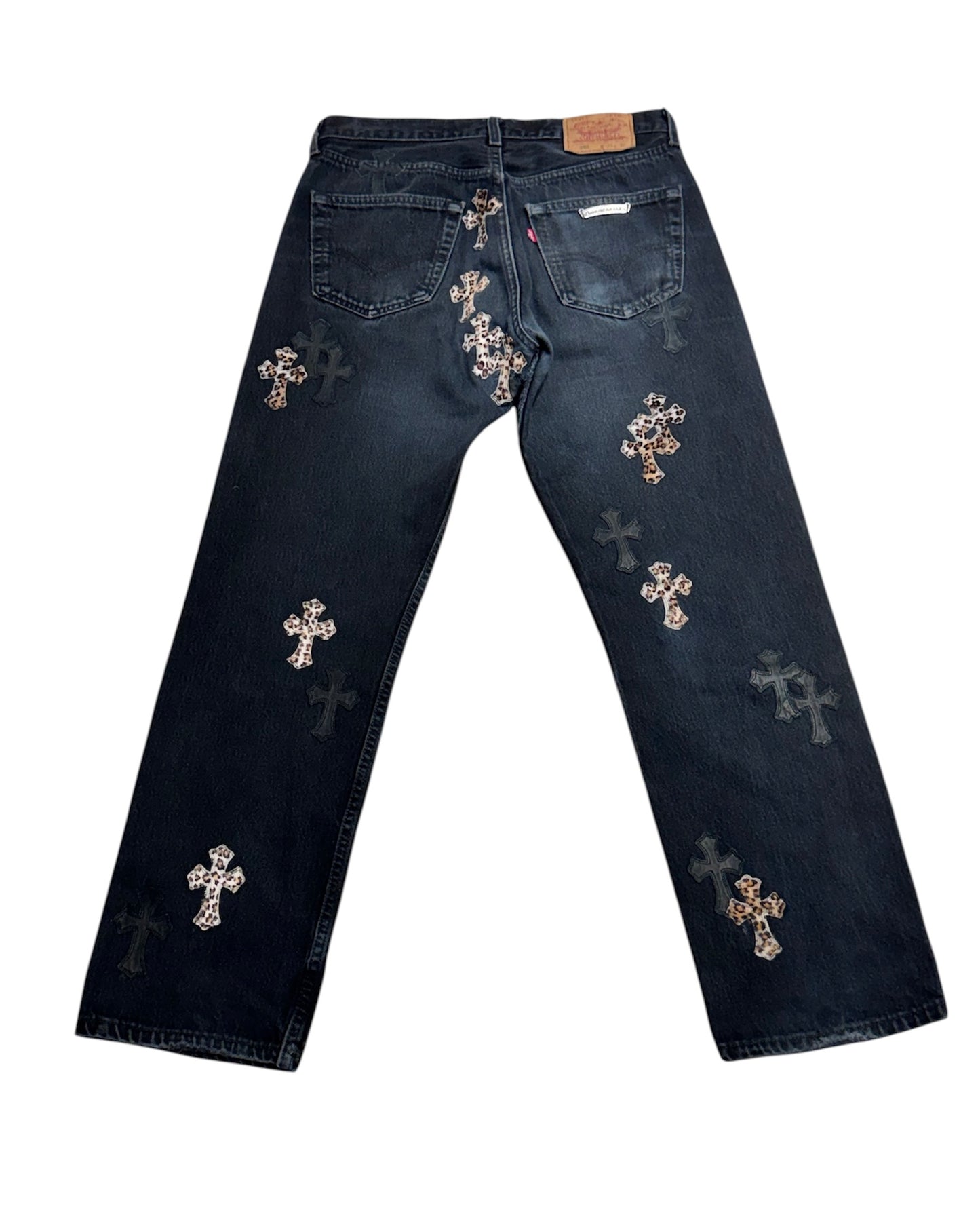 Chrome Hearts Levi’s 501 Leopard Cross Patch Jeans 牛仔褲