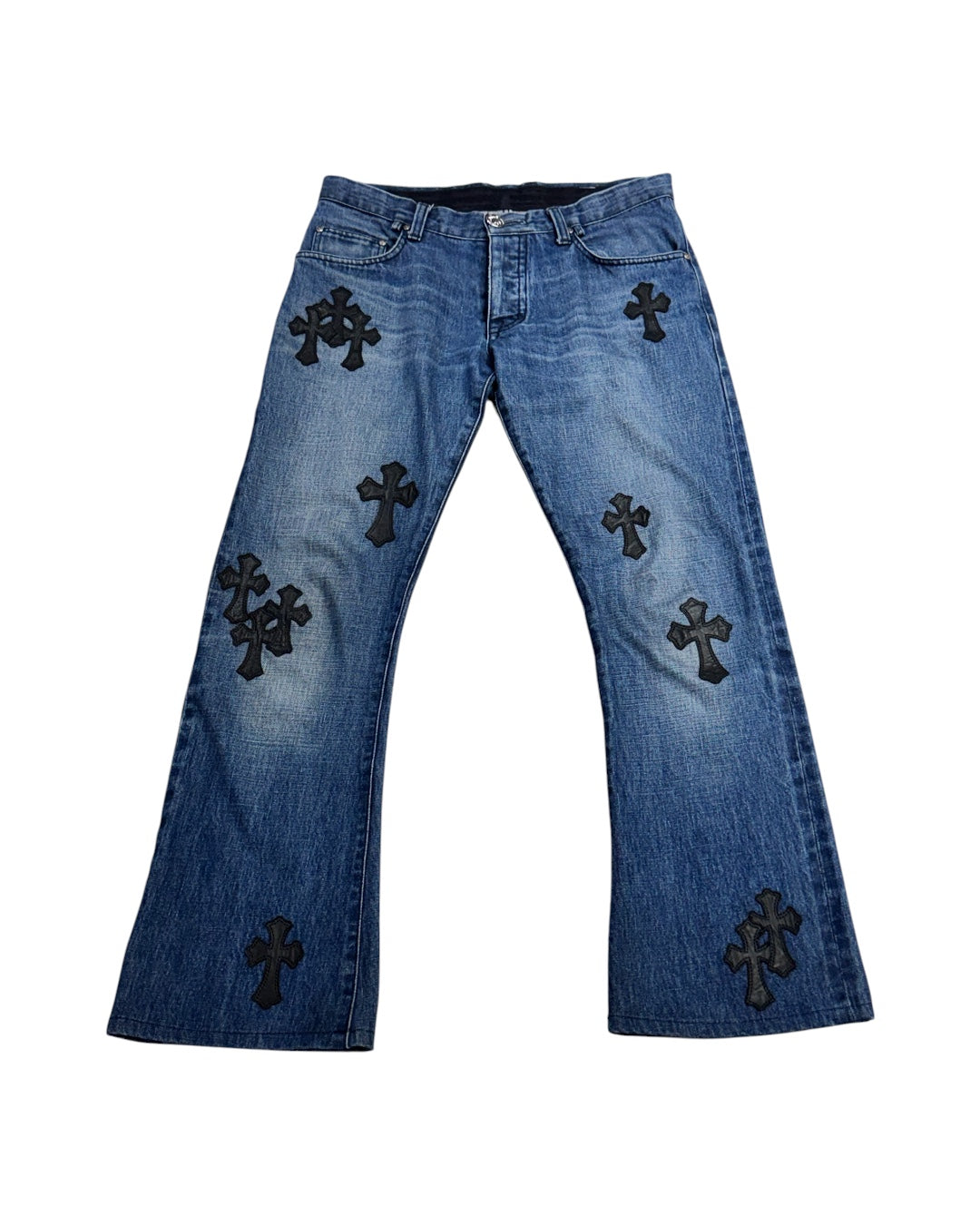 Chrome Hearts Black Cross Patch Flare Denim Jeans 牛仔褲