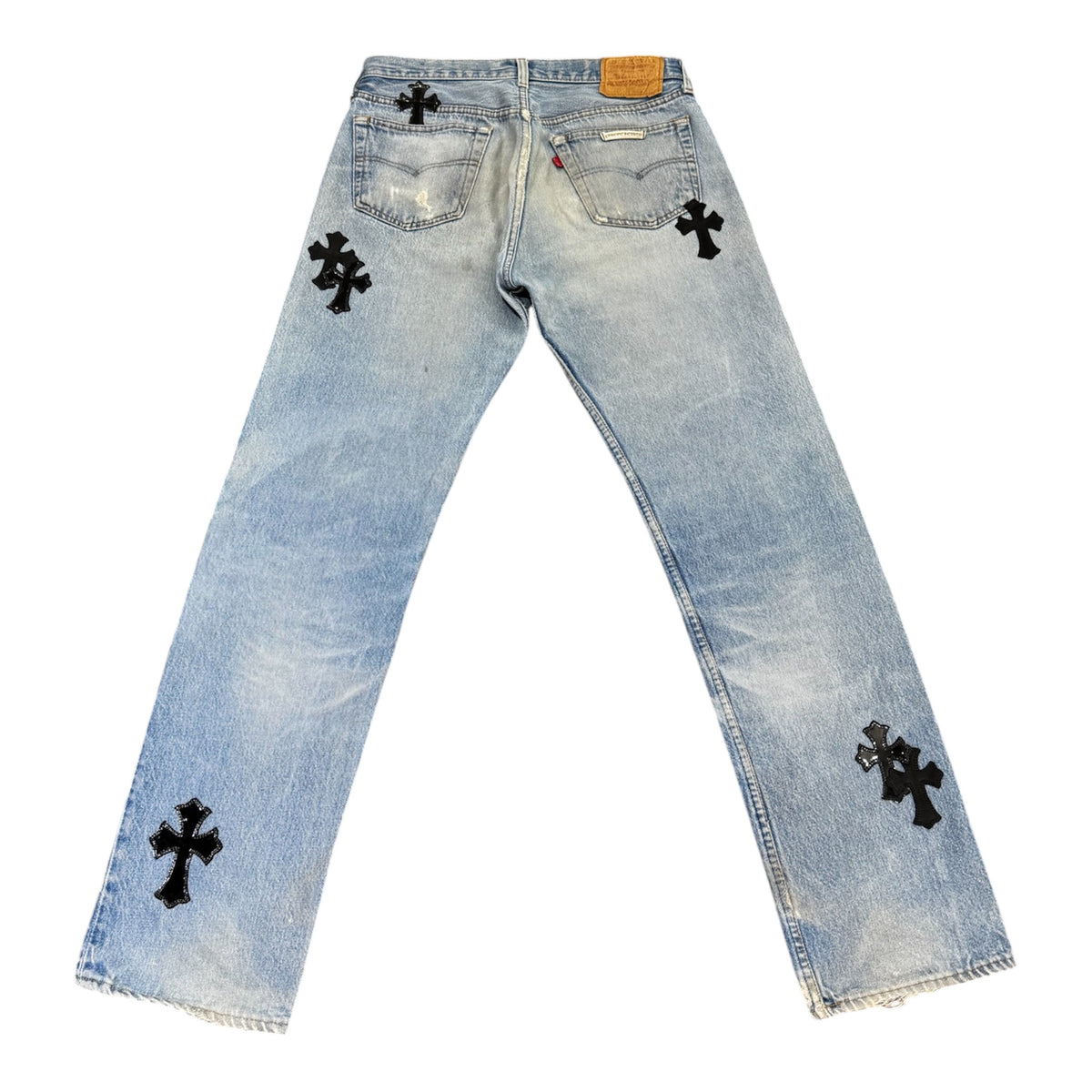 Chrome Hearts Patent Leather Cross Patch Jeans 牛仔褲