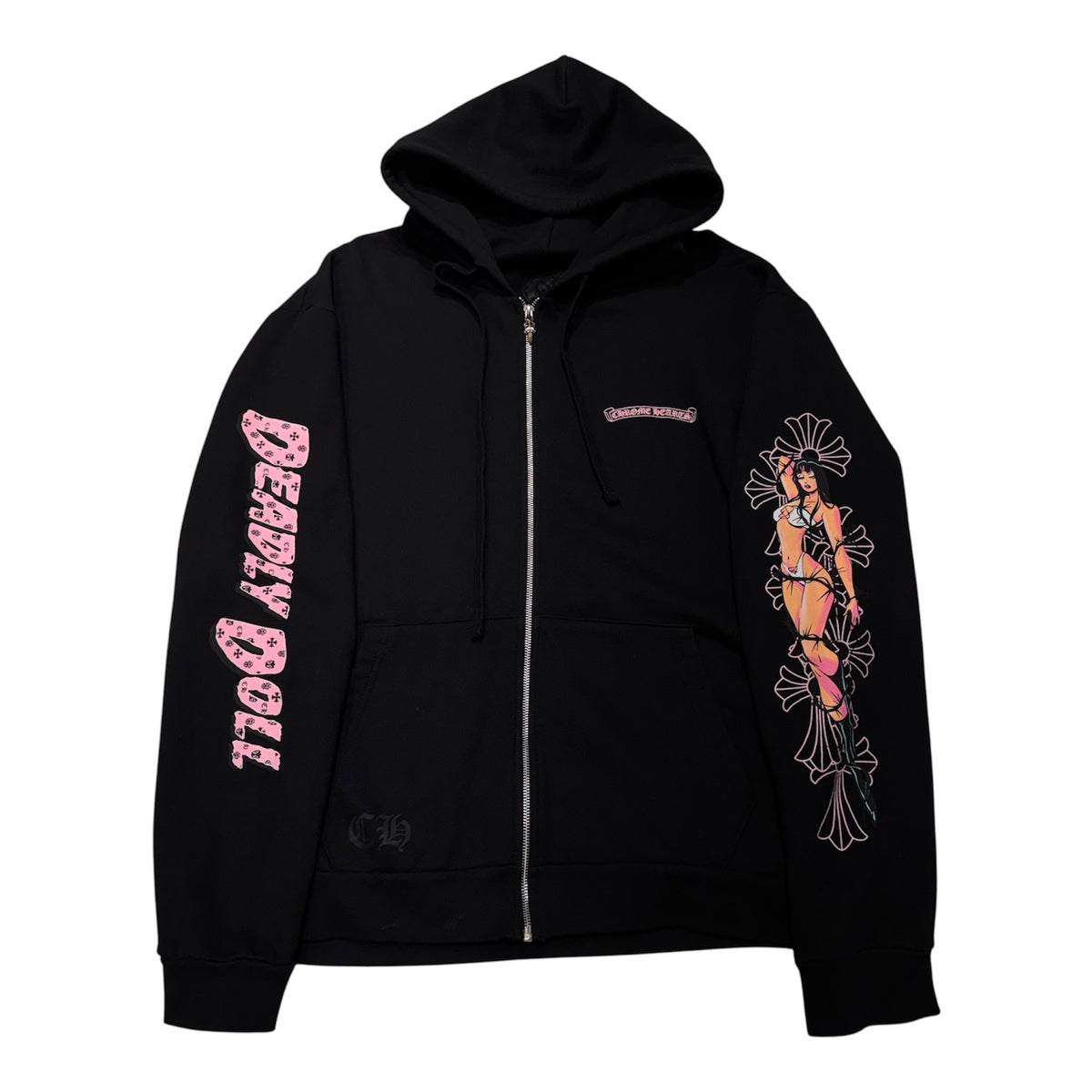 Chrome Hearts Deadly Doll Cemetery Cross Zip Hoodie 拉鍊外套