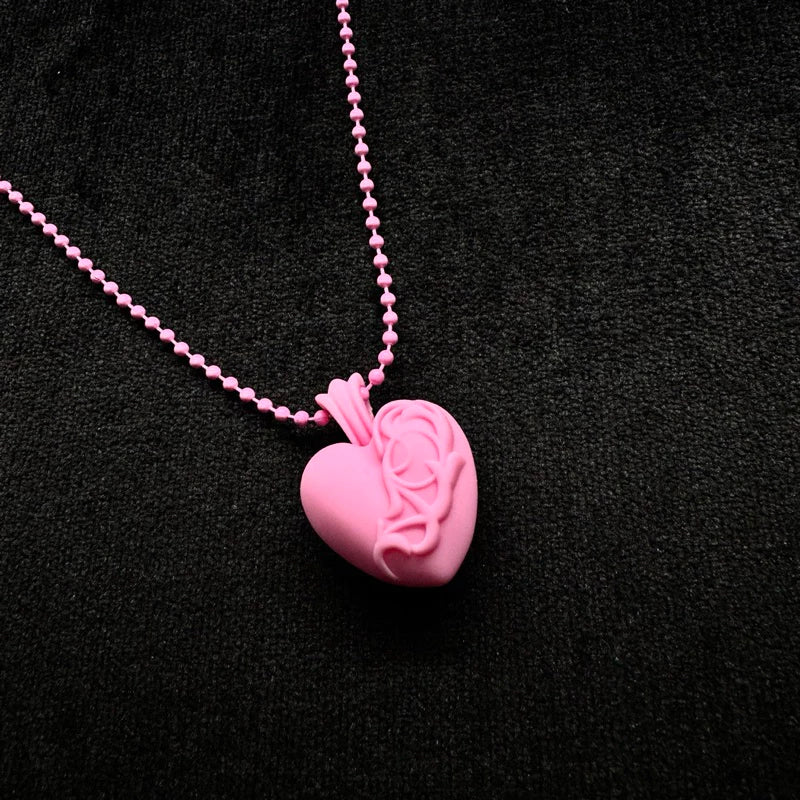 Chrome Hearts Silicon Necklace Heart 粉色 愛心 項鍊