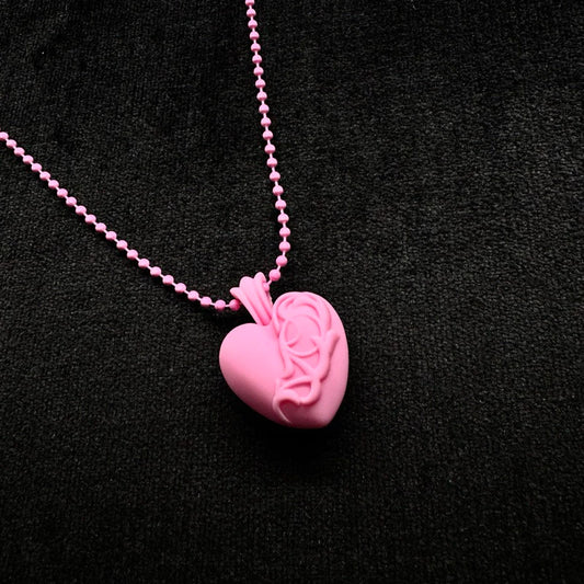 Chrome Hearts Silicon Necklace Heart 粉色 愛心 項鍊