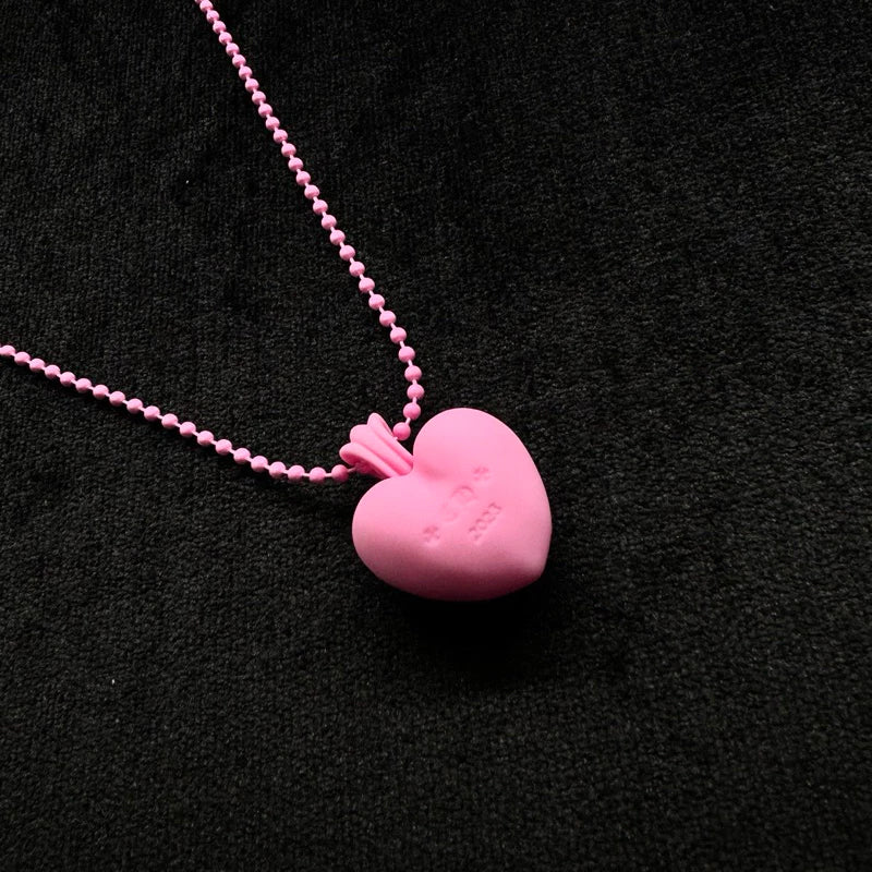 Chrome Hearts Silicon Necklace Heart 粉色 愛心 項鍊