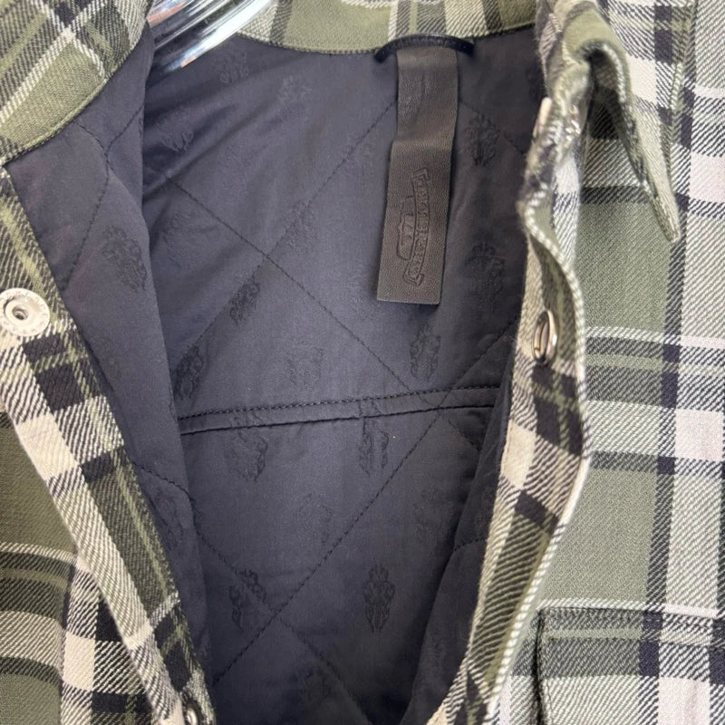 Chrome Hearts Padded Floral Flannel 925銀扣 法蘭絨 襯衫