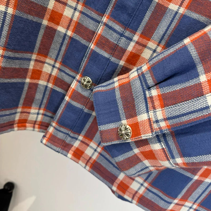 Chrome Hearts Padded Floral Flannel 925銀扣 法蘭絨 襯衫