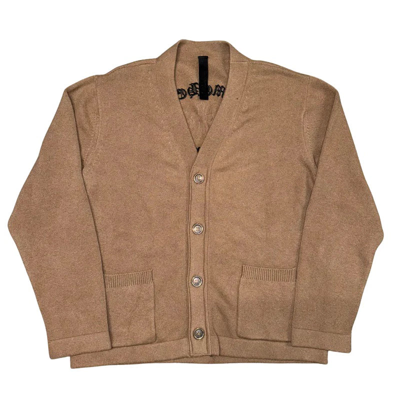 Chrome Hearts 3 CROSS Cashmere Sweater 皮標 開襟羊毛衫