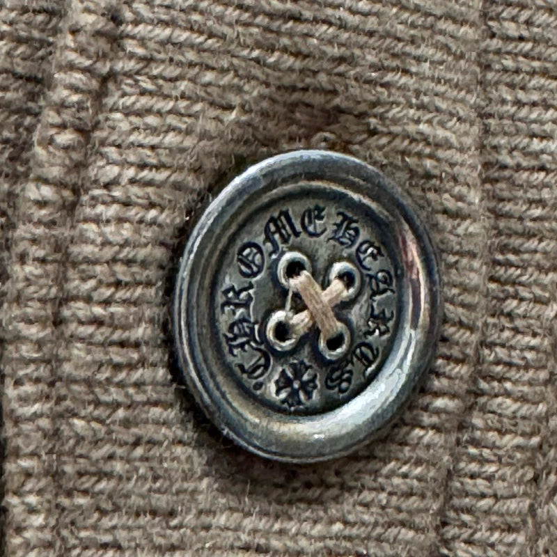 Chrome Hearts 3 CROSS Cashmere Sweater 皮標 開襟羊毛衫