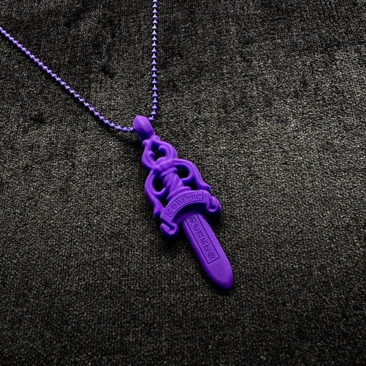 Chrome Hearts Silicon Necklace Dagger 匕首 紫色 項鍊