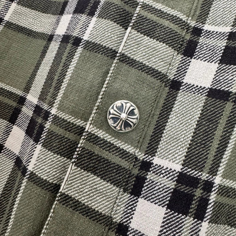 Chrome Hearts Padded Floral Flannel 925銀扣 法蘭絨 襯衫