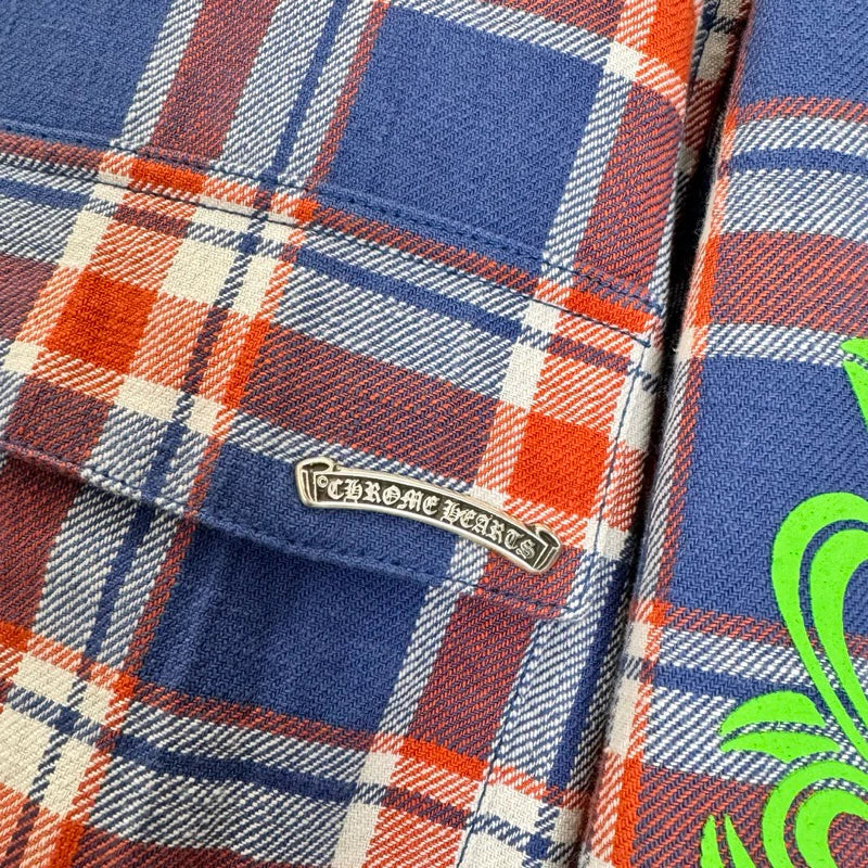 Chrome Hearts Padded Floral Flannel 925銀扣 法蘭絨 襯衫