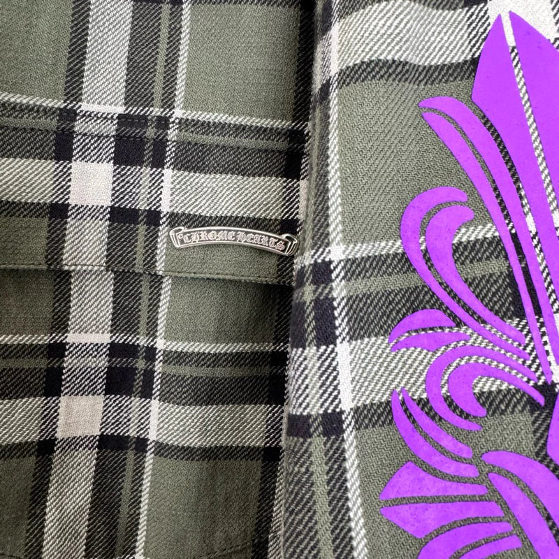 Chrome Hearts Padded Floral Flannel 925銀扣 法蘭絨 襯衫