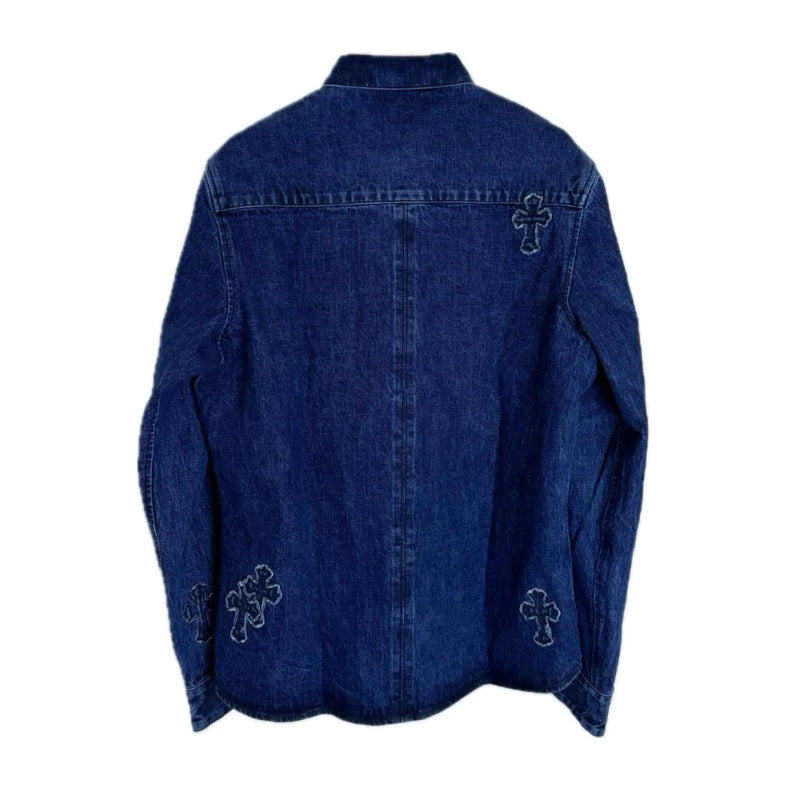 Chrome Hearts Loose Ends 十字 Patch 925銀扣 丹寧 襯衫 外套