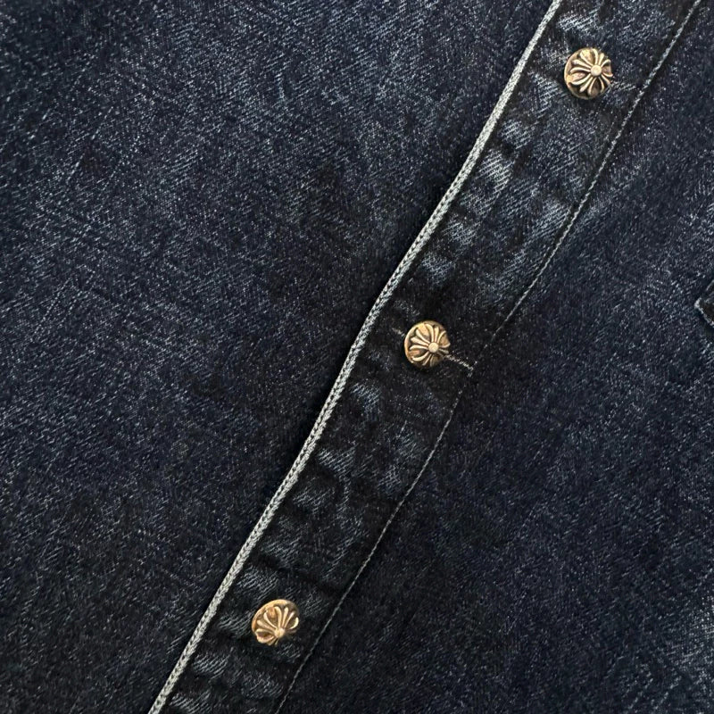 Chrome Hearts Loose Ends 十字 Patch 925銀扣 丹寧 襯衫 外套