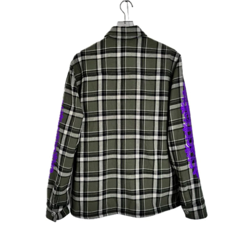 Chrome Hearts Padded Floral Flannel 925銀扣 法蘭絨 襯衫