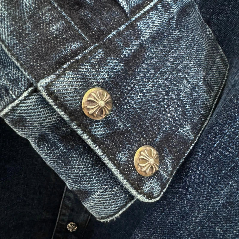 Chrome Hearts Loose Ends 十字 Patch 925銀扣 丹寧 襯衫 外套