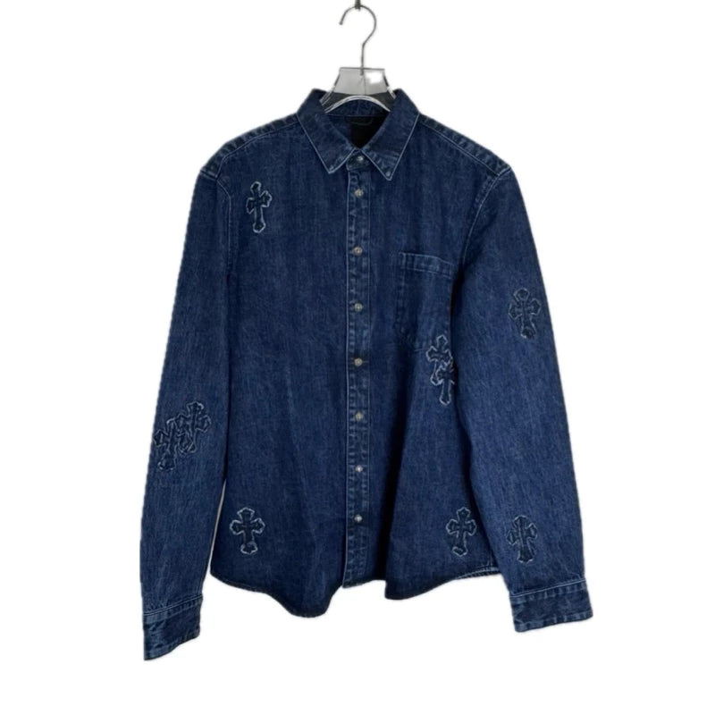 Chrome Hearts Loose Ends 十字 Patch 925銀扣 丹寧 襯衫 外套