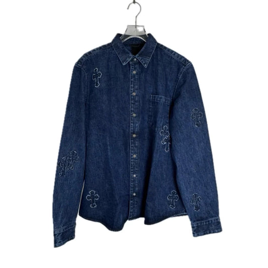 Chrome Hearts Loose Ends 十字 Patch 925銀扣 丹寧 襯衫 外套