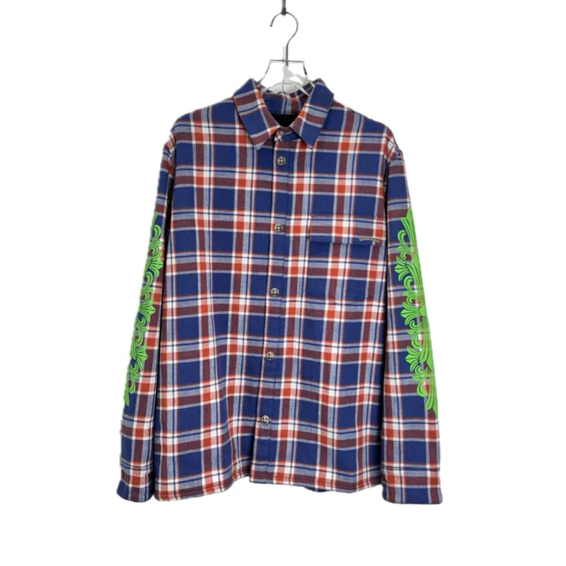 Chrome Hearts Padded Floral Flannel 925銀扣 法蘭絨 襯衫