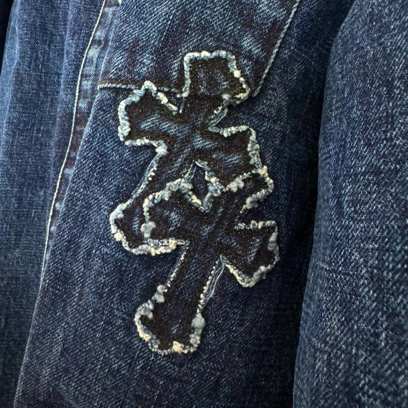 Chrome Hearts Loose Ends 十字 Patch 925銀扣 丹寧 襯衫 外套